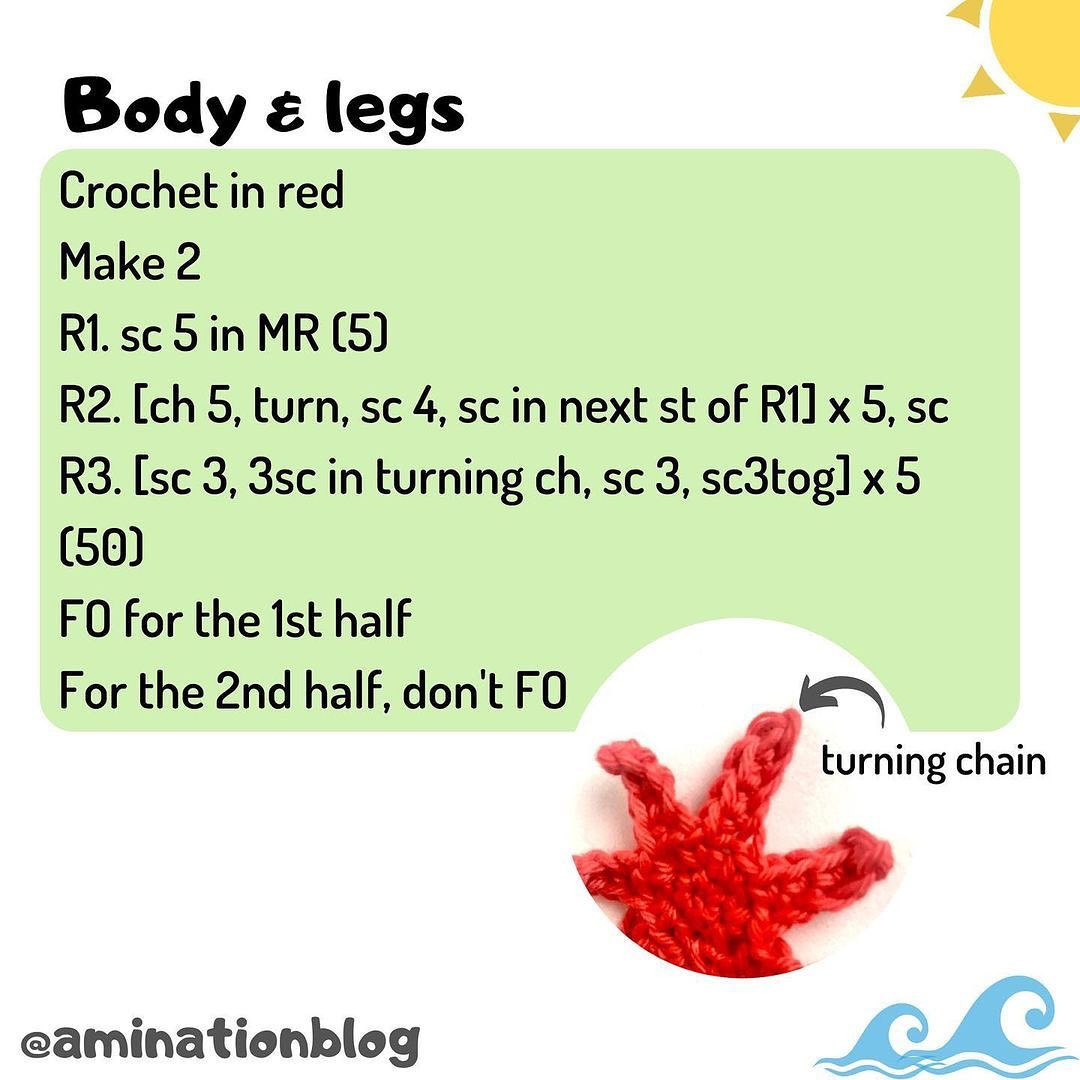 red starfish crochet pattern