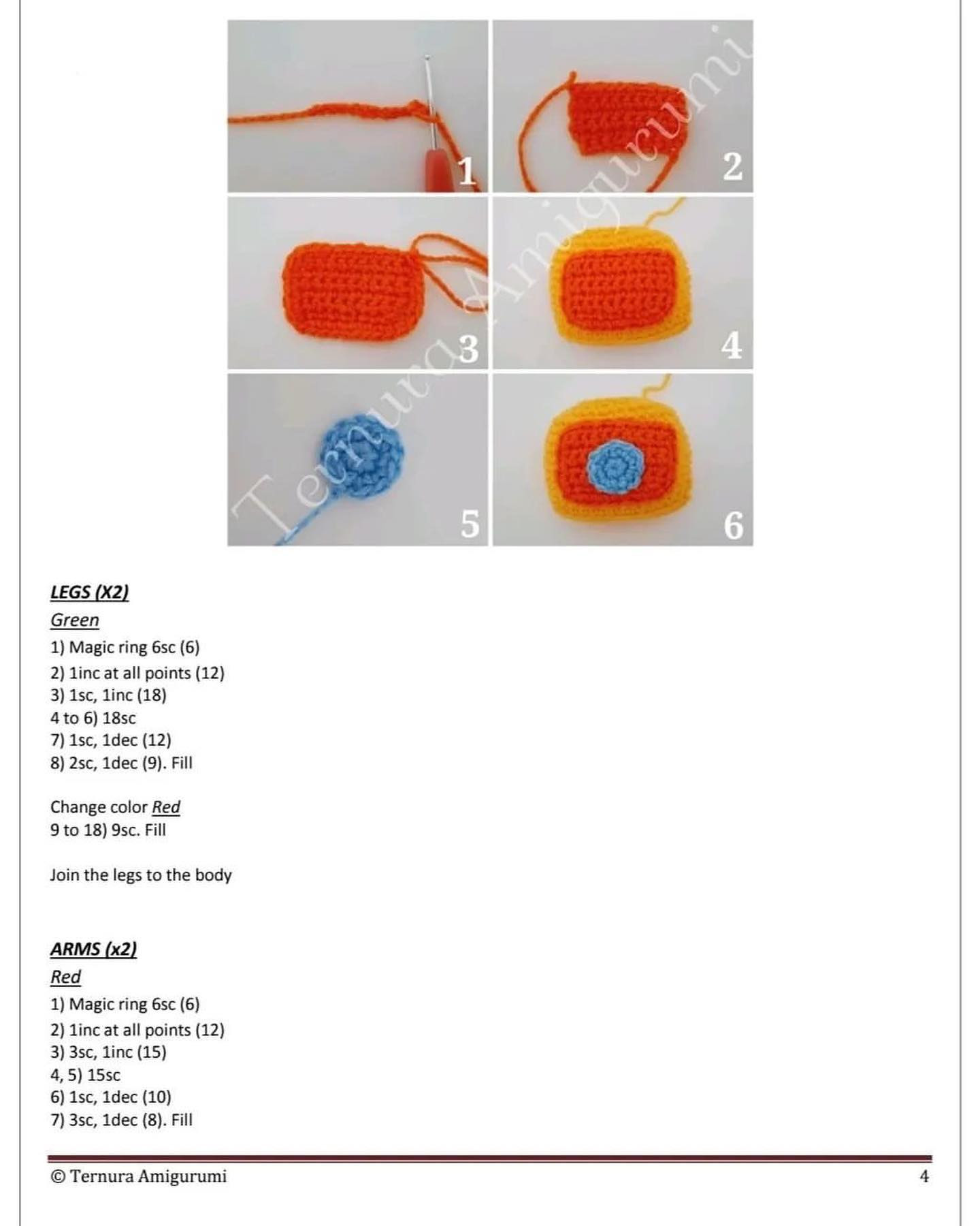 robot crochet pattern