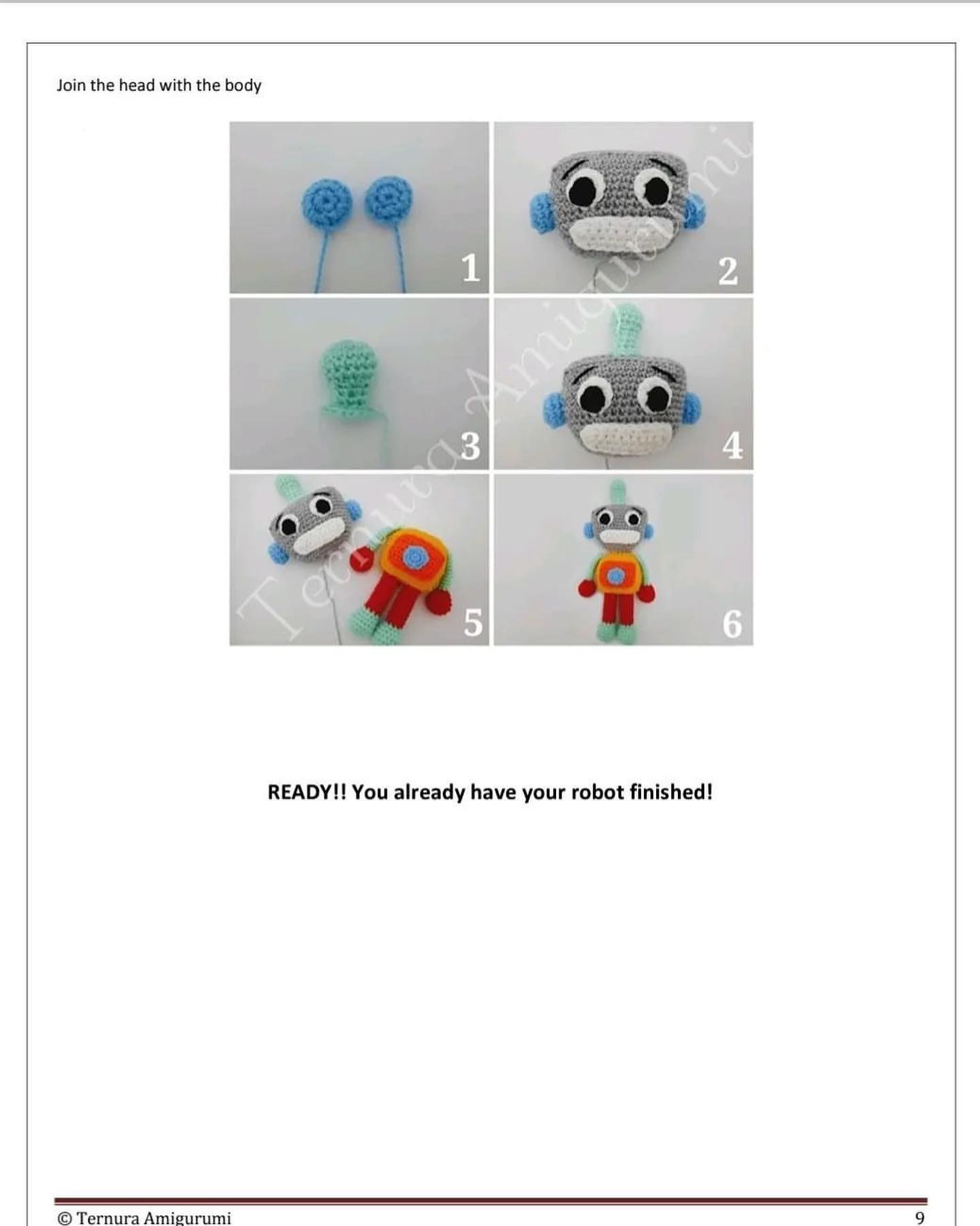 robot crochet pattern