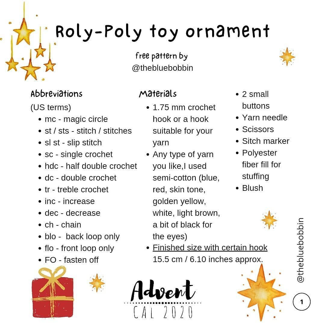 roly poly toy ornament free pattern