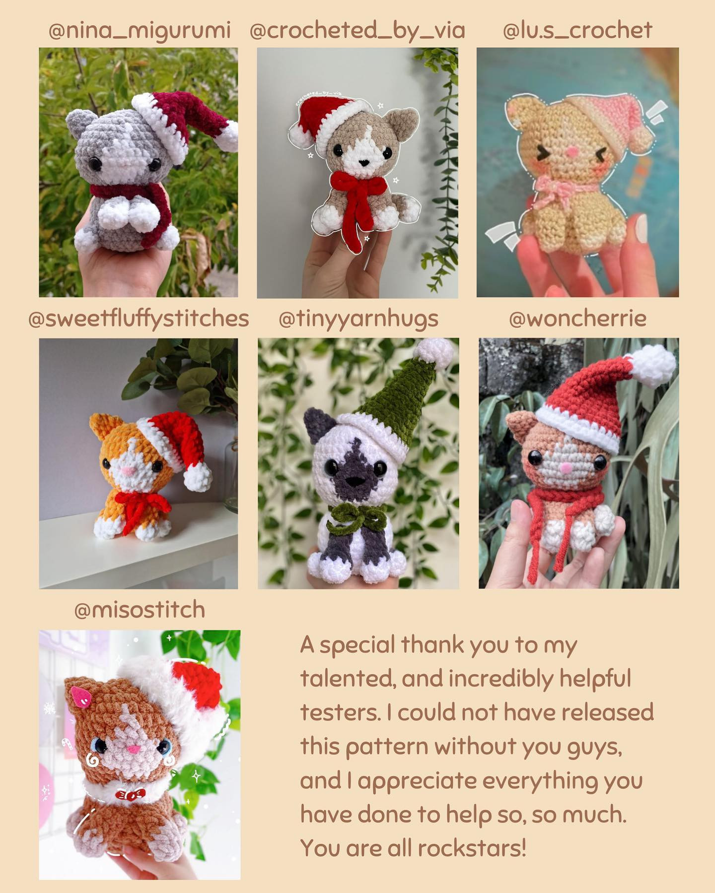 rory the santa cat crochet pattern