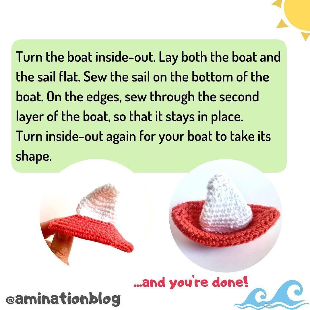 sailing boat crochet pattern