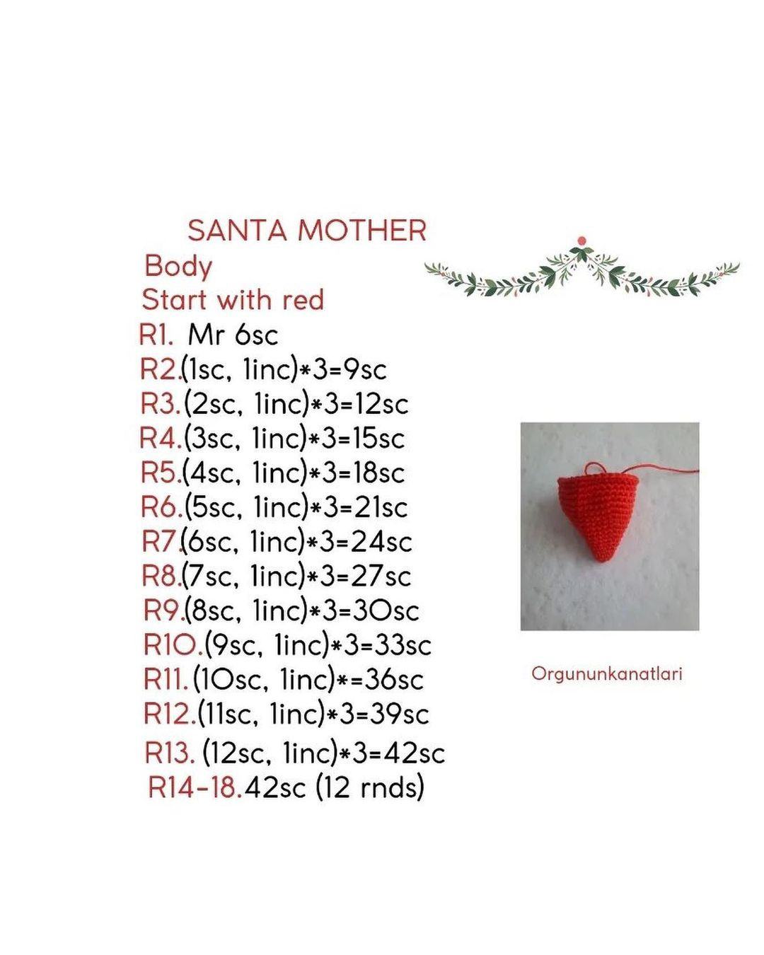 santa mother crochet pattern