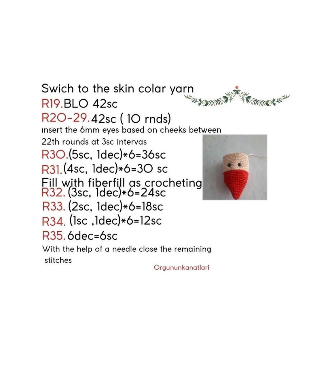 santa mother crochet pattern