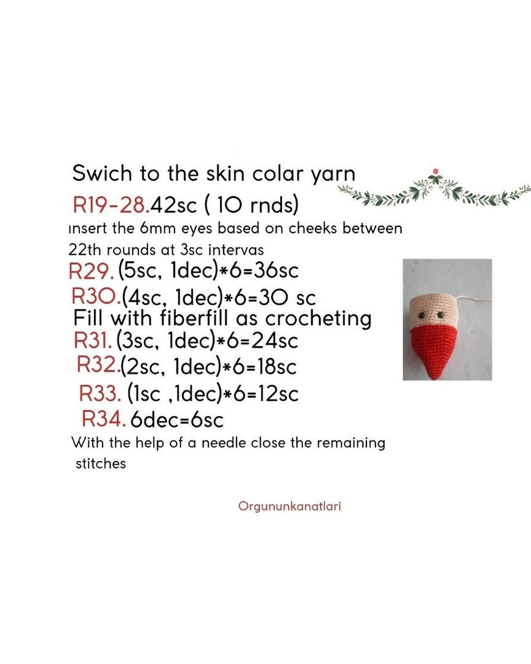 santa mother crochet pattern