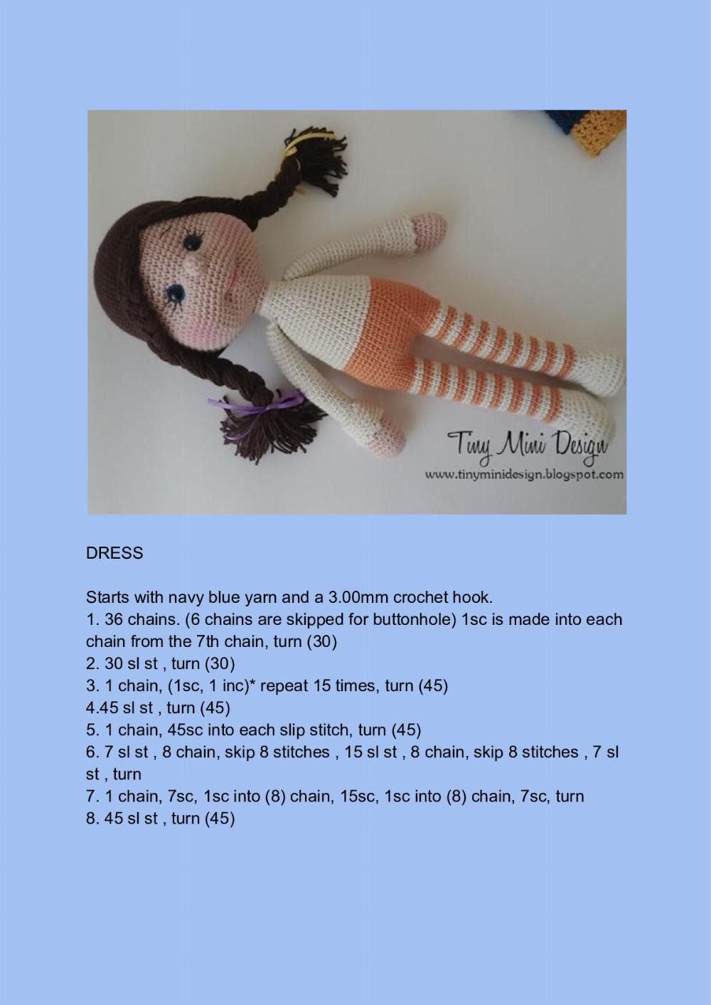 Sofia Doll crochet pattern