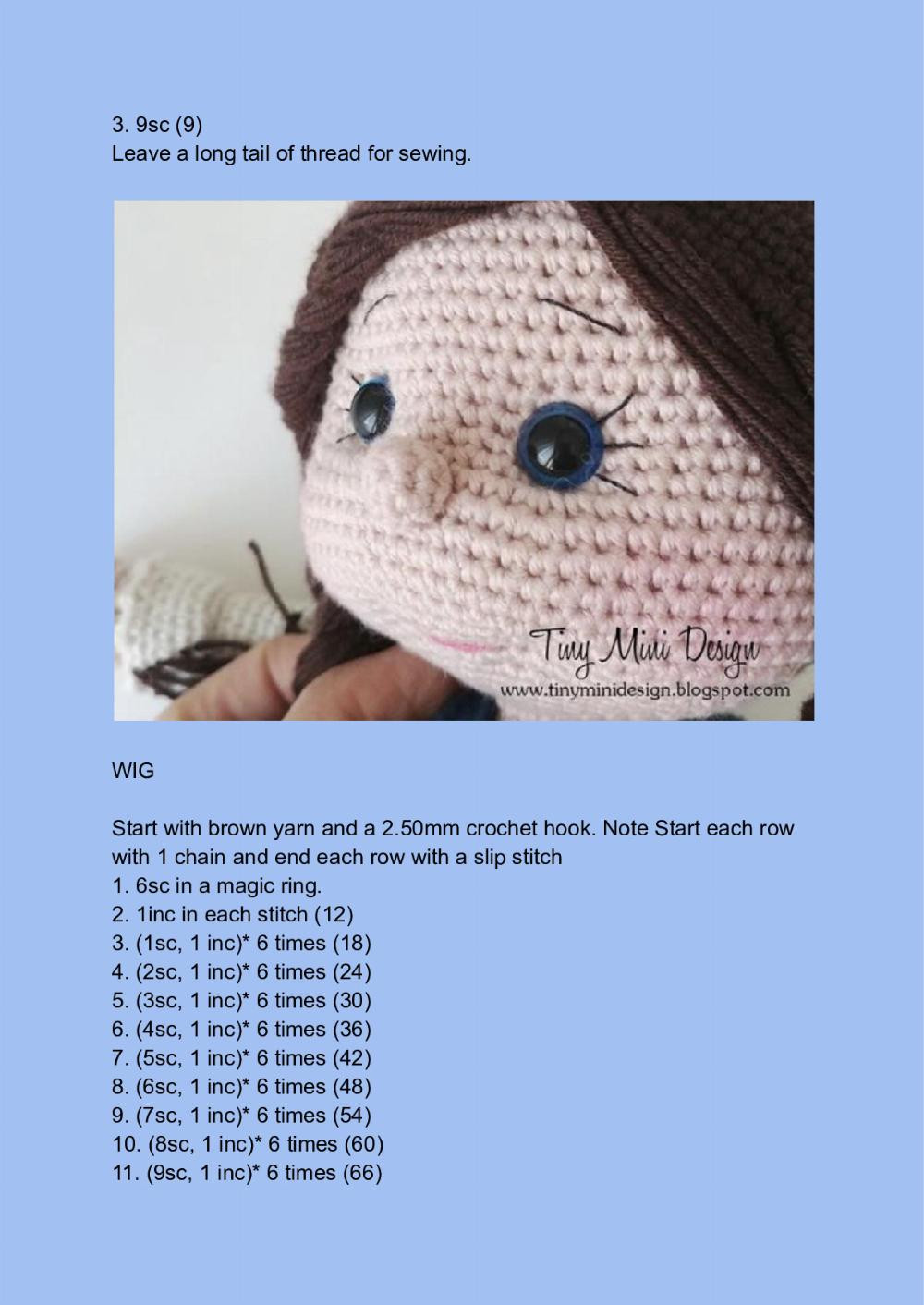 Sofia Doll crochet pattern