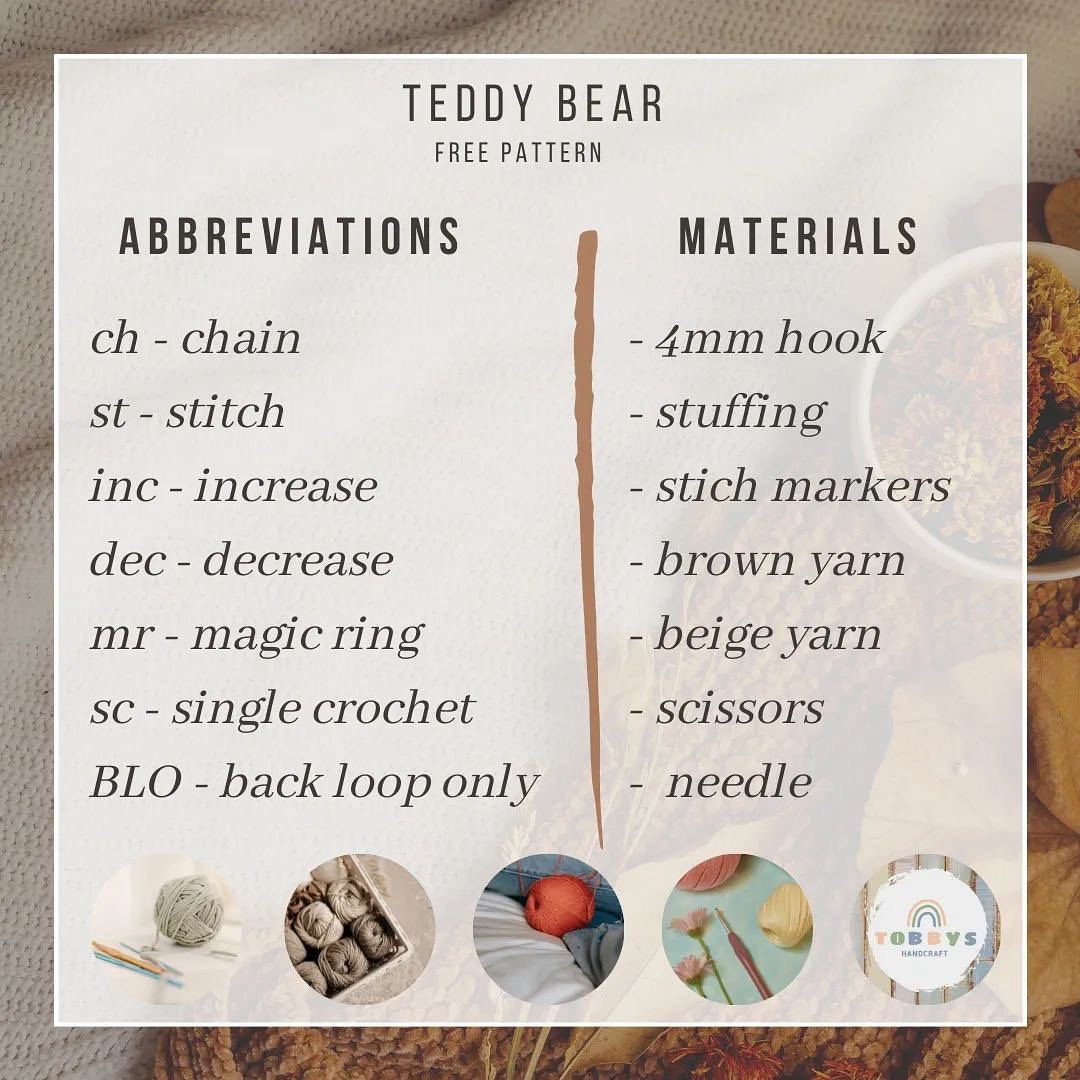 teddy bear free pattern