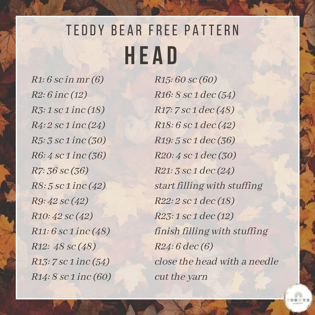 teddy bear free pattern