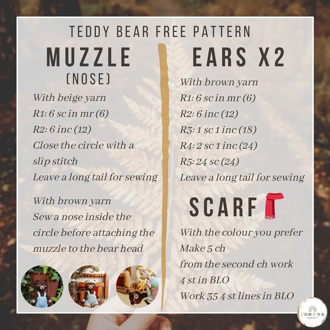 teddy bear free pattern