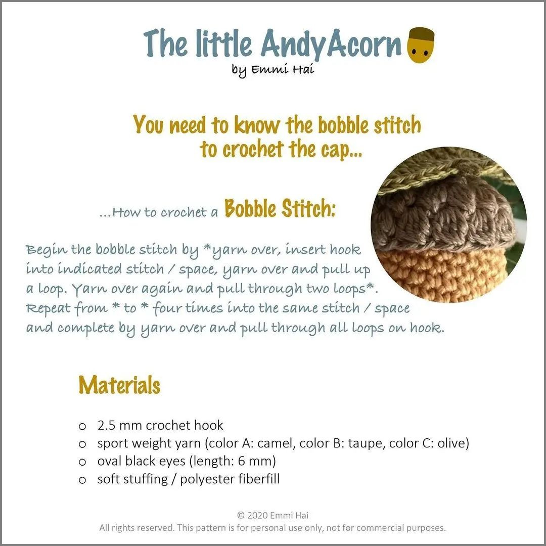 the little andyacorn crochet pattern