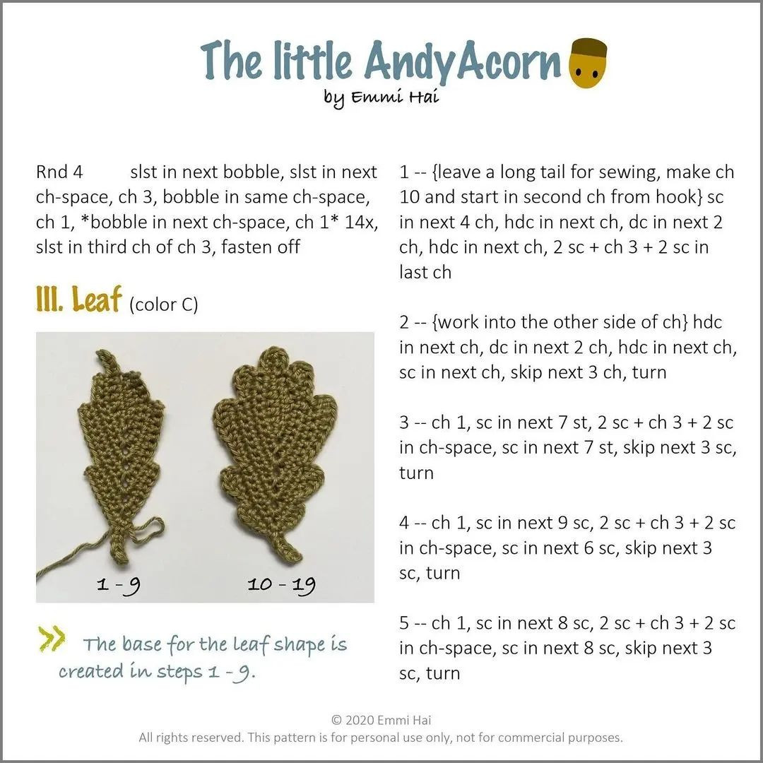 the little andyacorn crochet pattern