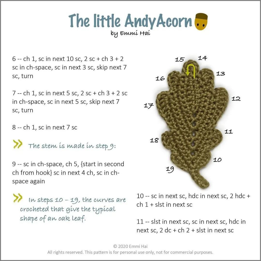 the little andyacorn crochet pattern