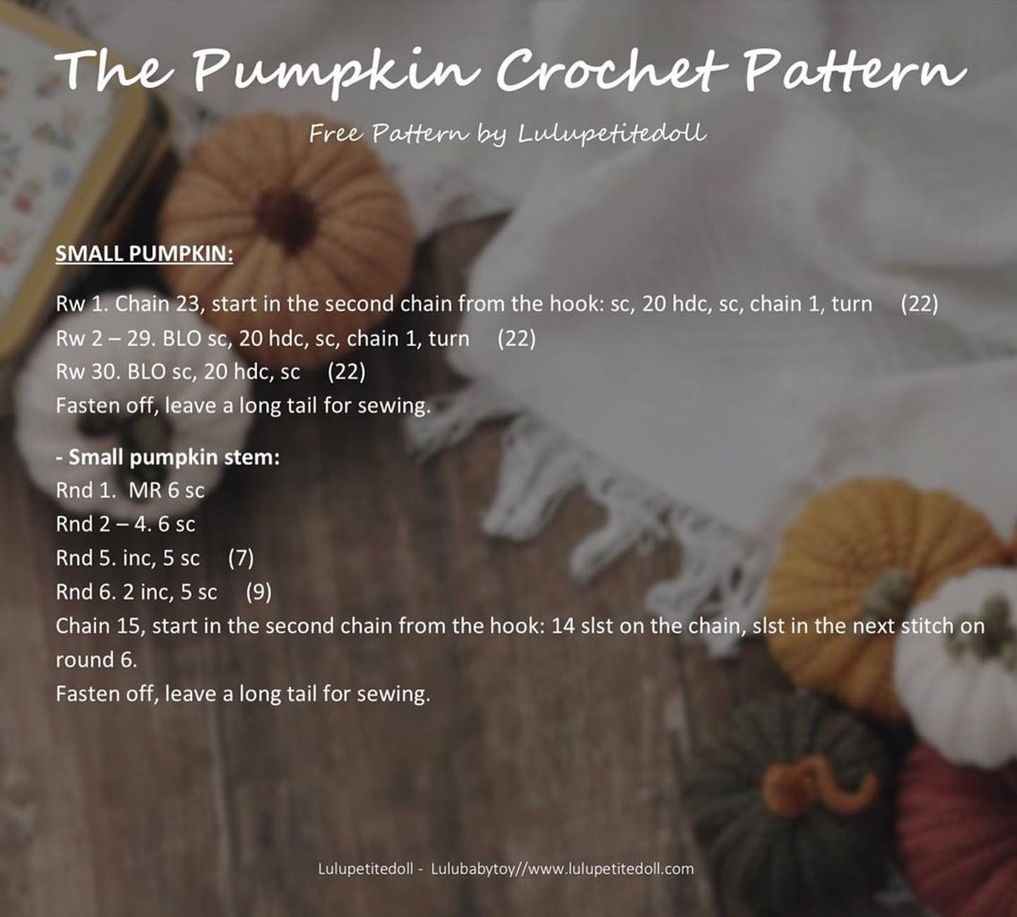 the pumpkin crochet free pattern
