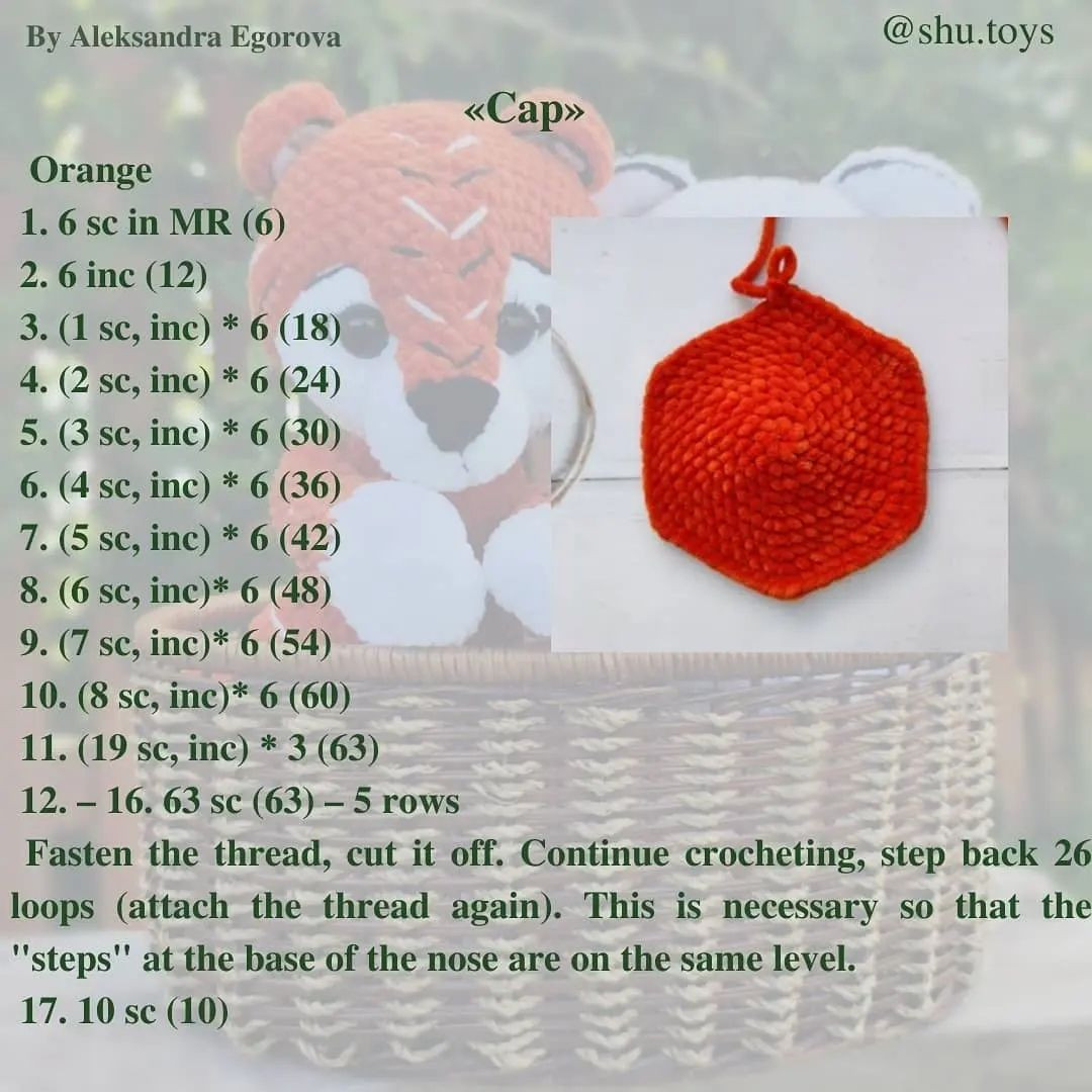 🐯 Tiger crochet pattern (Part 2)