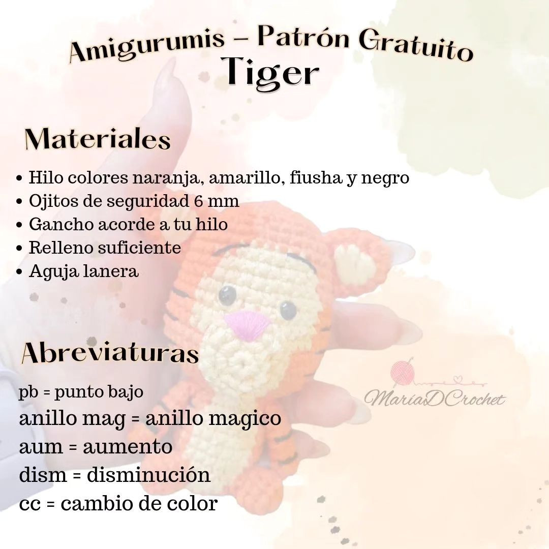 tiger 🐯Free Crochet pattern