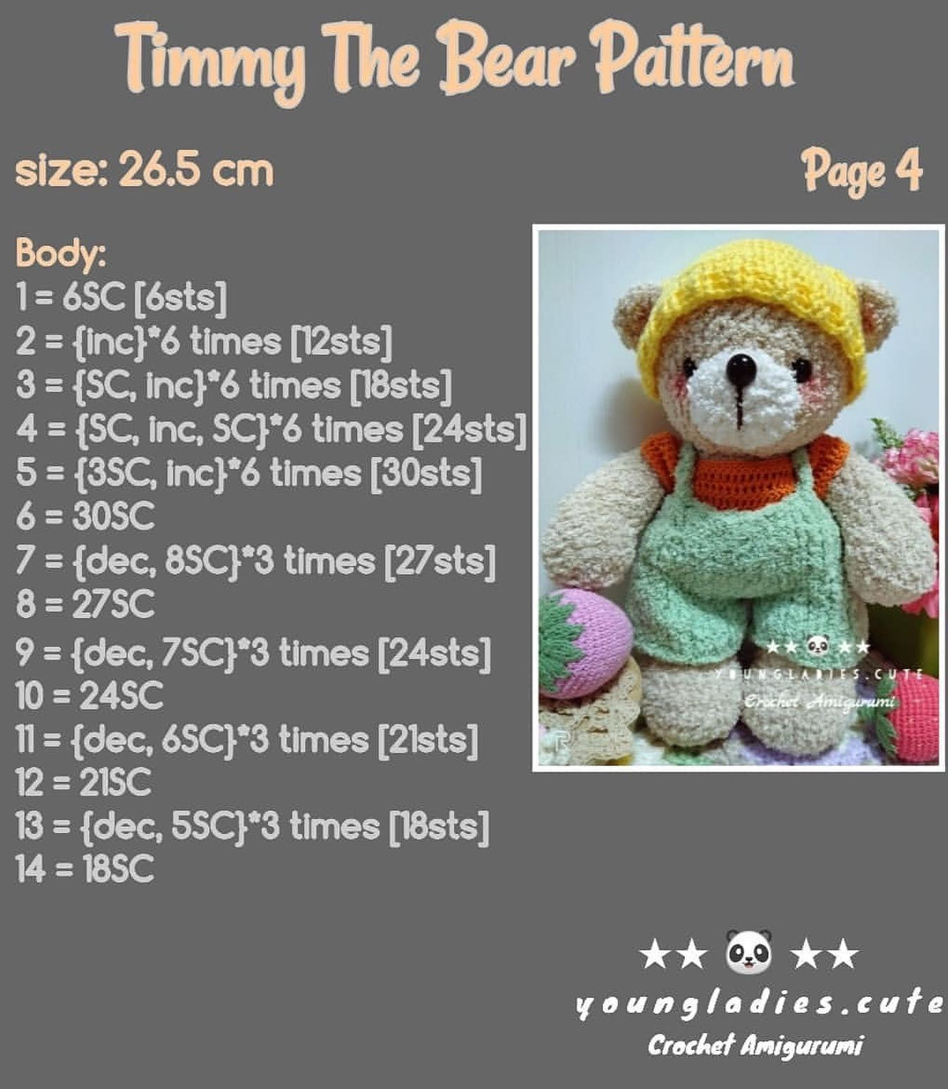 timmy the bear pattern