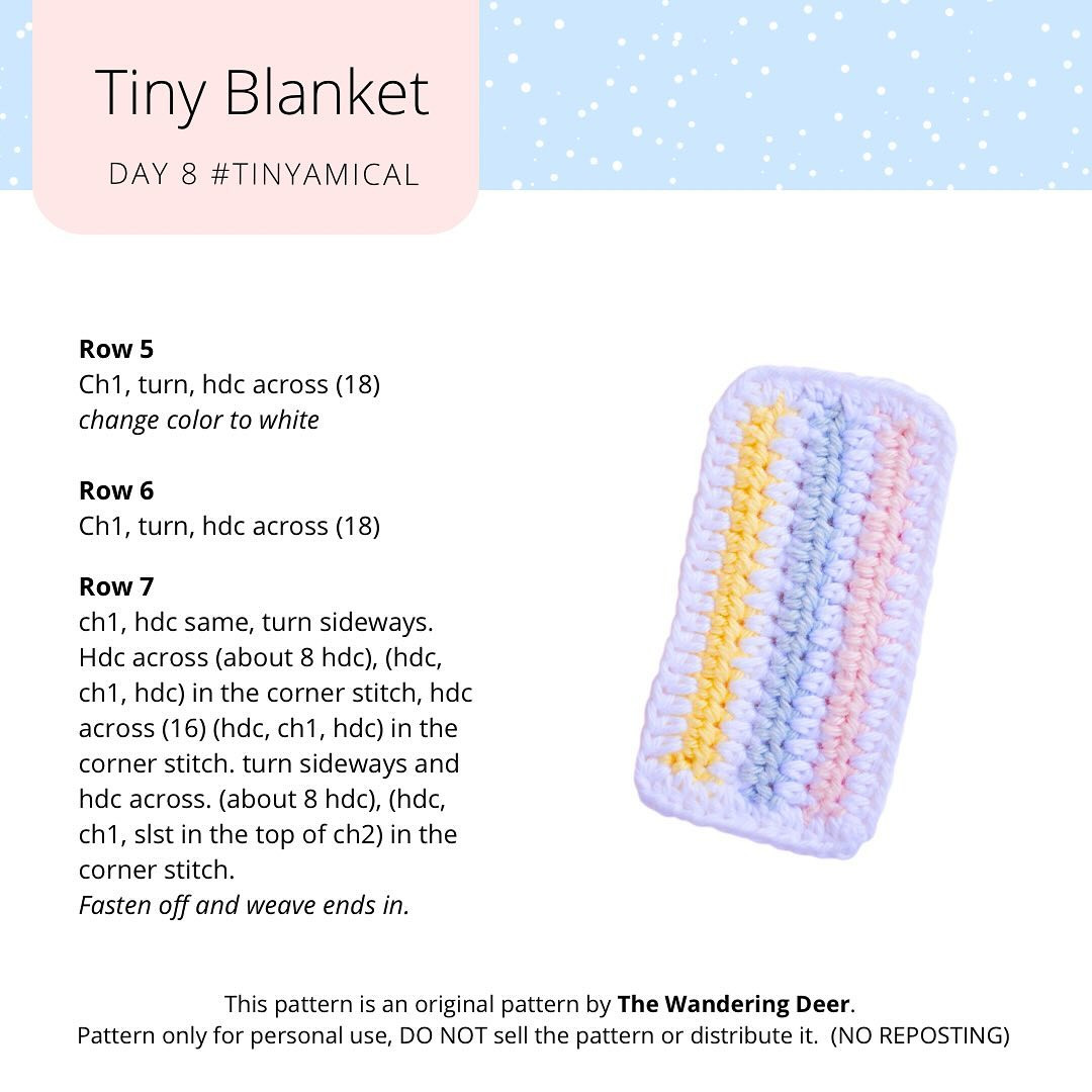 tiny blanket free pattern