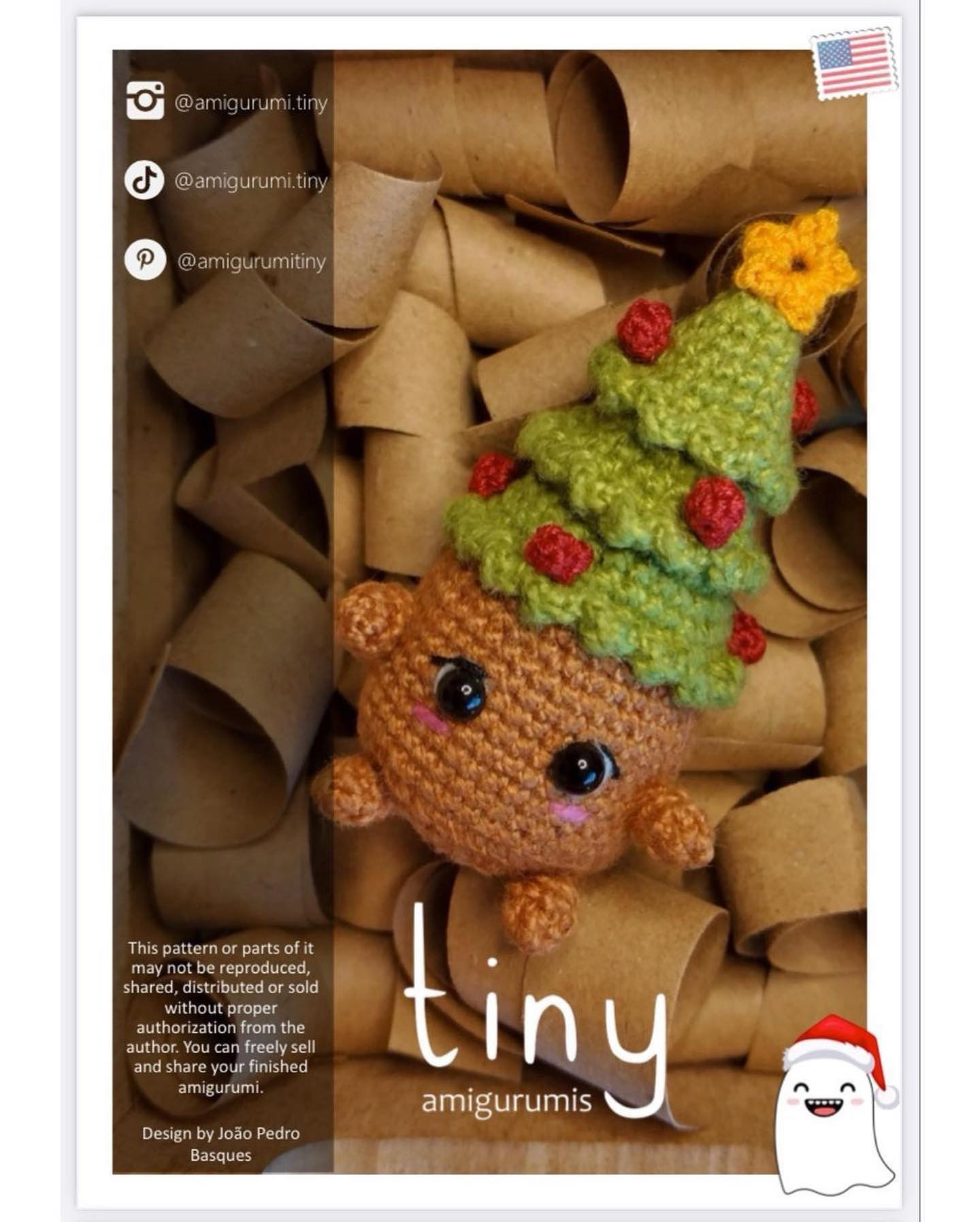 tiny Christmas tree crochet pattern