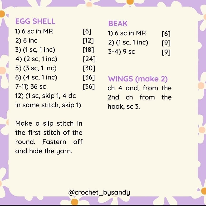 yellow baby chicken free pattern