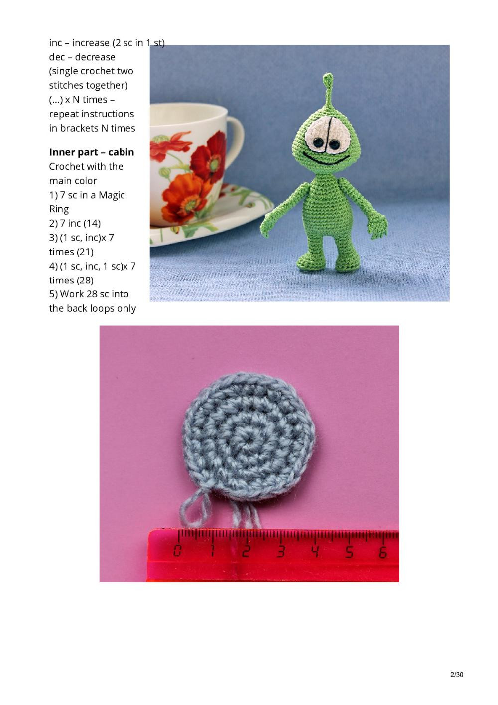 A Flying Saucer crochet pattern