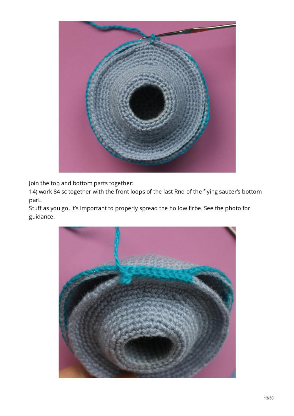 A Flying Saucer crochet pattern