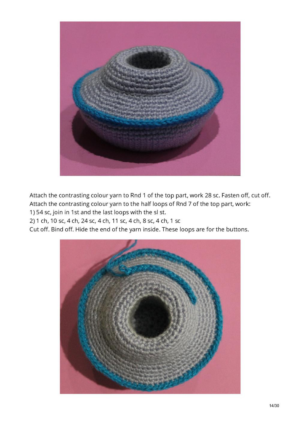 A Flying Saucer crochet pattern