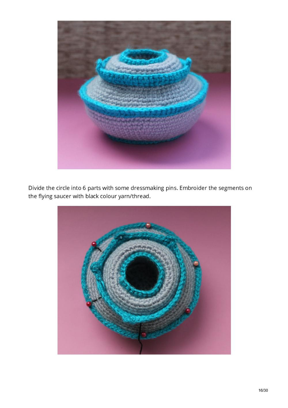 A Flying Saucer crochet pattern