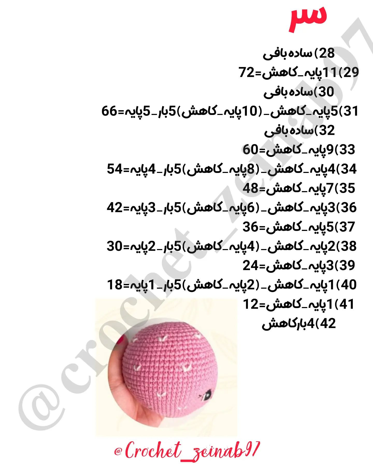 الگوی قلاب بافی توت فرنگی