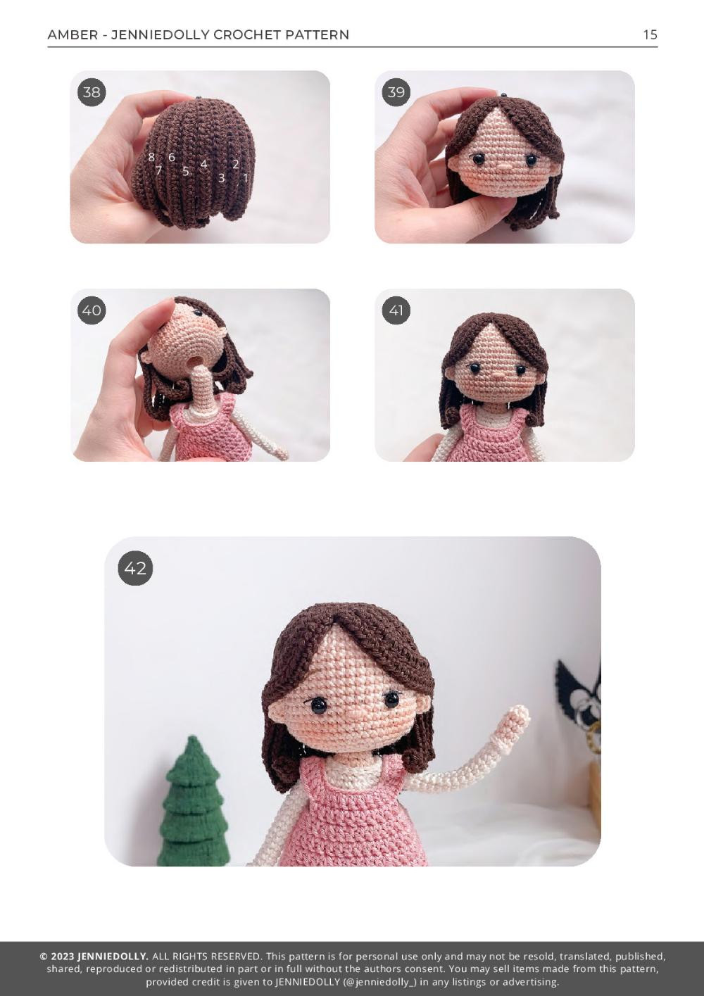 amber doll girl crochet pattern