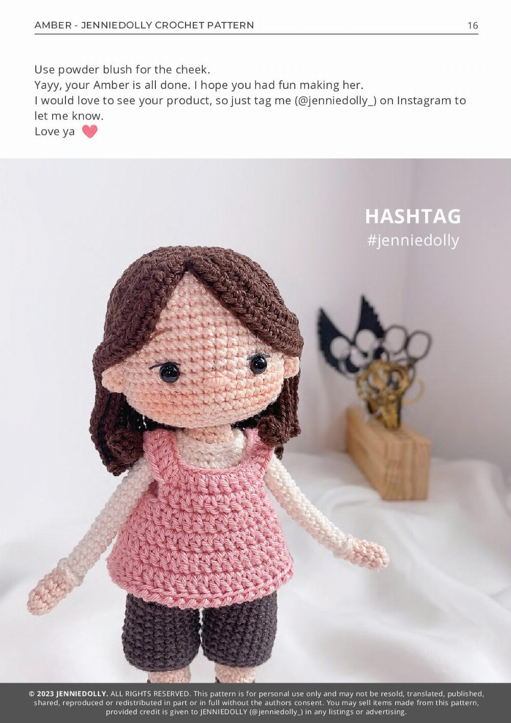 amber doll girl crochet pattern