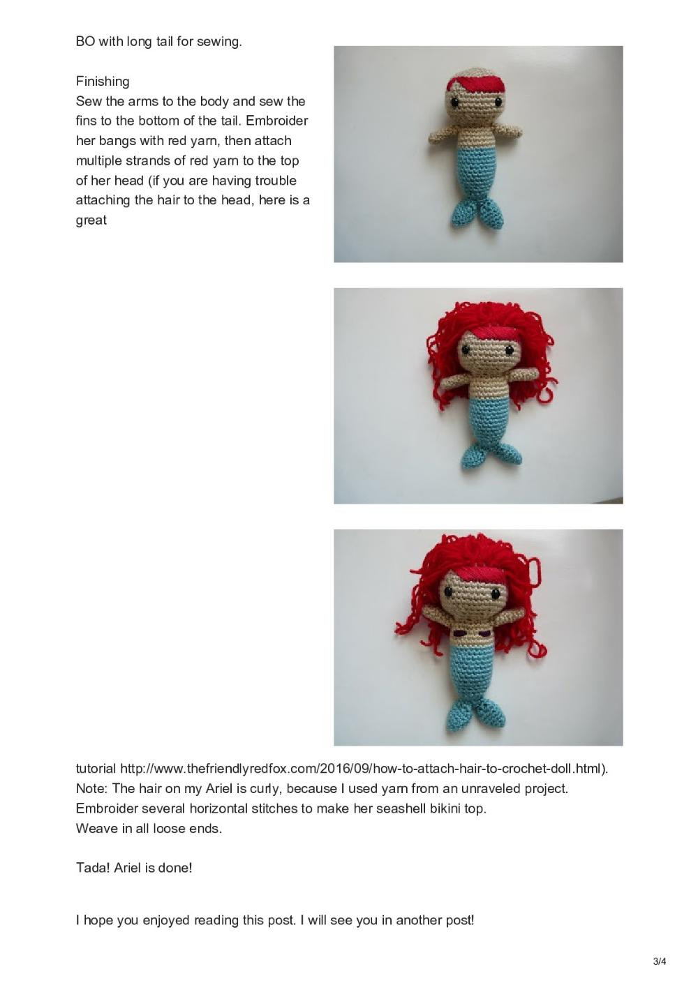 Amigurumi Mermaid crochet pattern