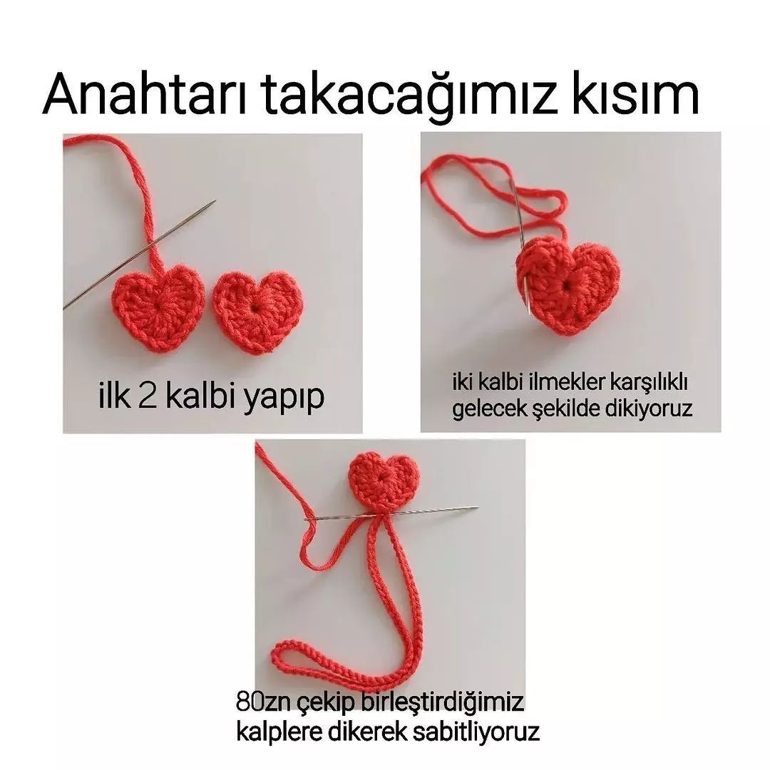 Anahtar kapaklı tığ işi modeli.