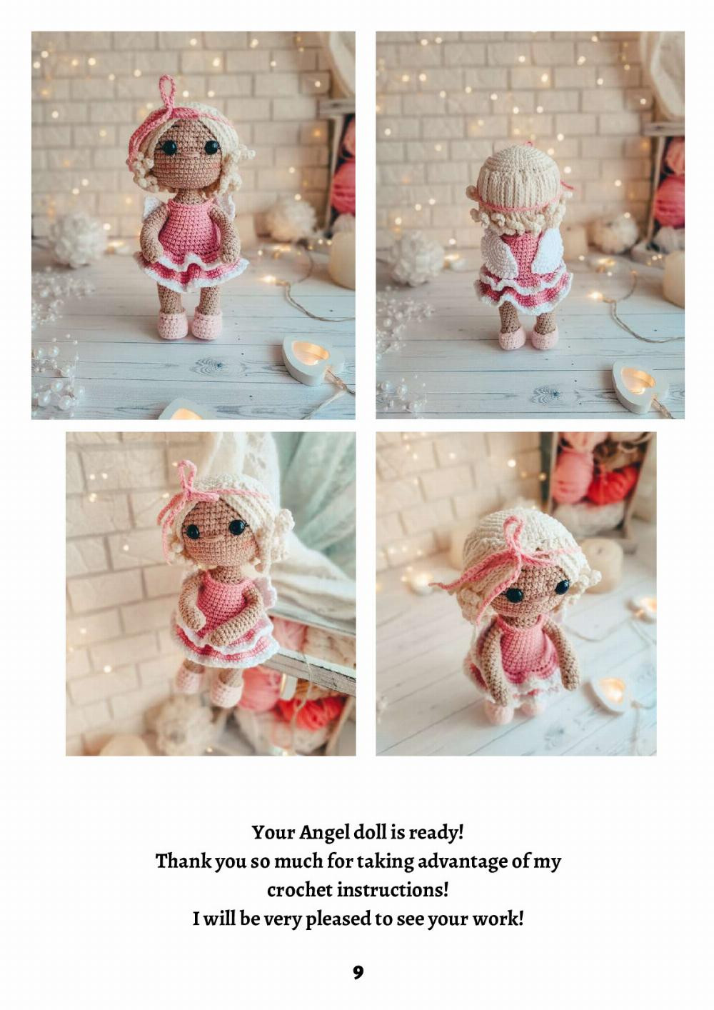 Angel girl doll crochet pattern