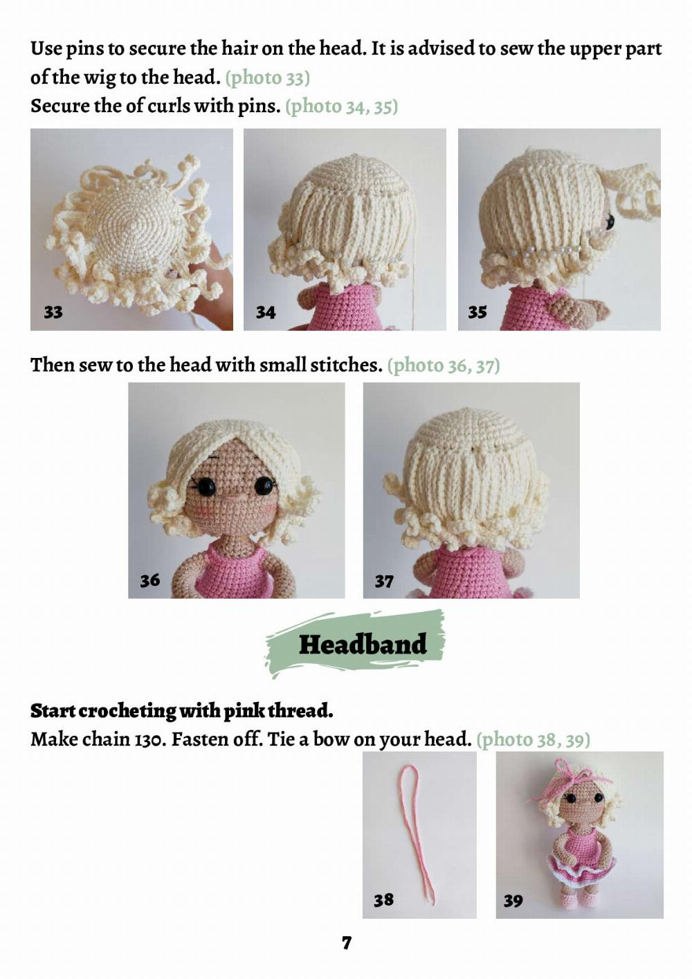 Angel girl doll crochet pattern