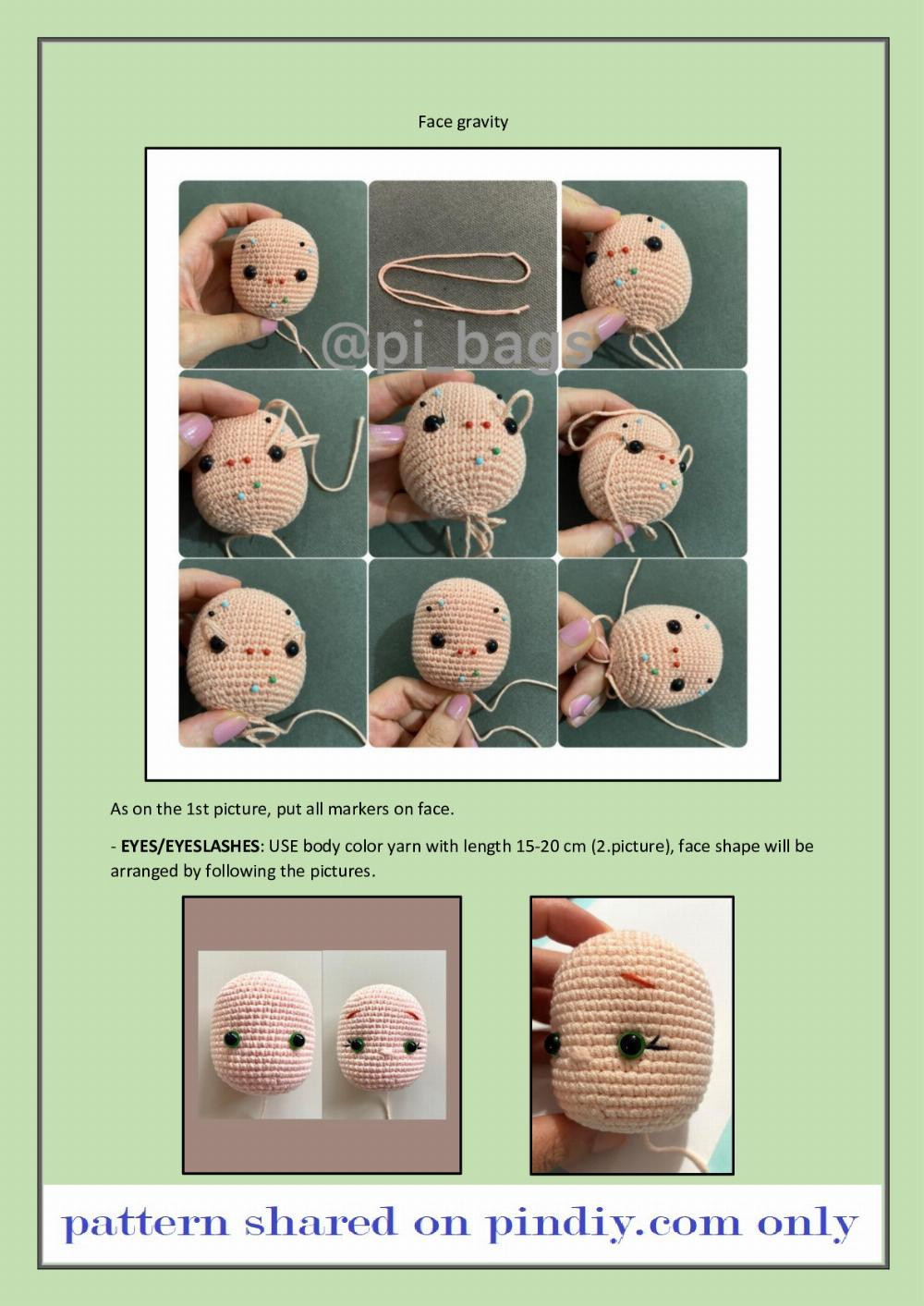 anne with an E crochet pattern Baby girl doll crochet pattern