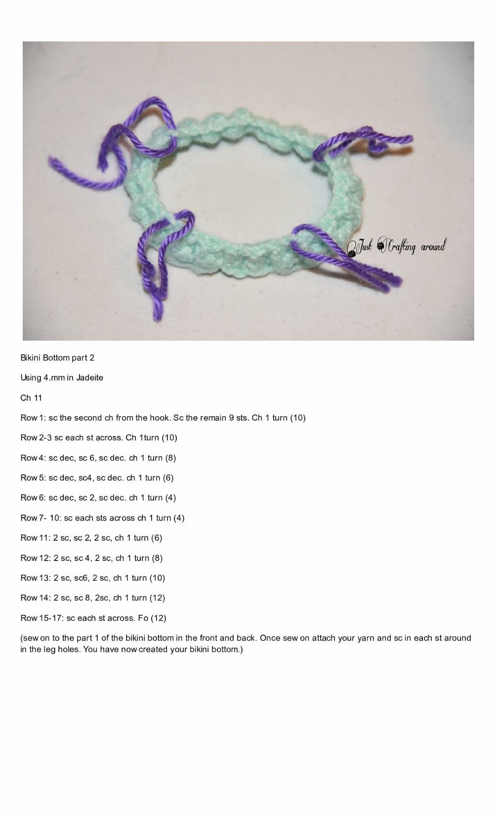 ariel the mermaid crochet pattern