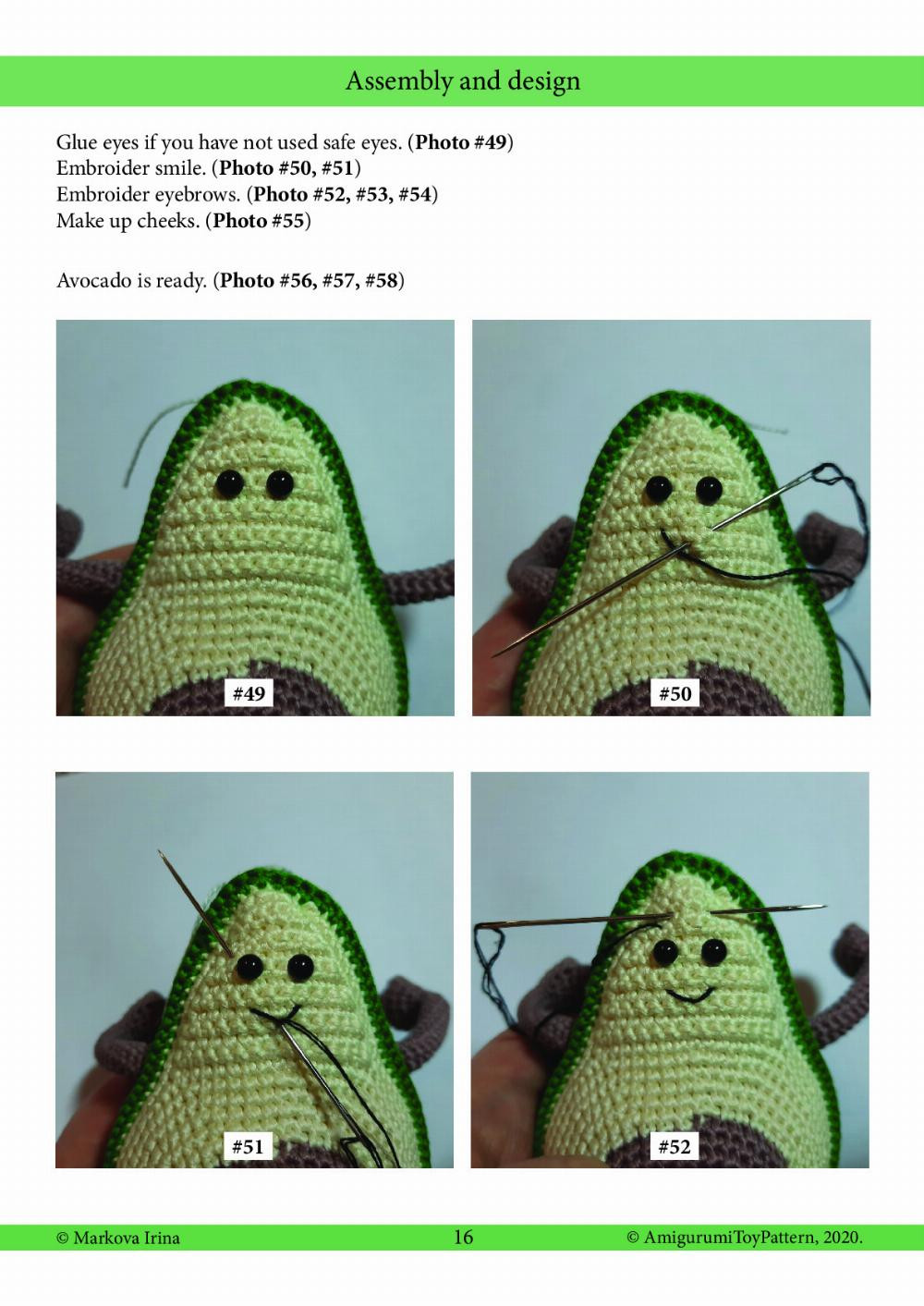 avocado crochet pattern pdf