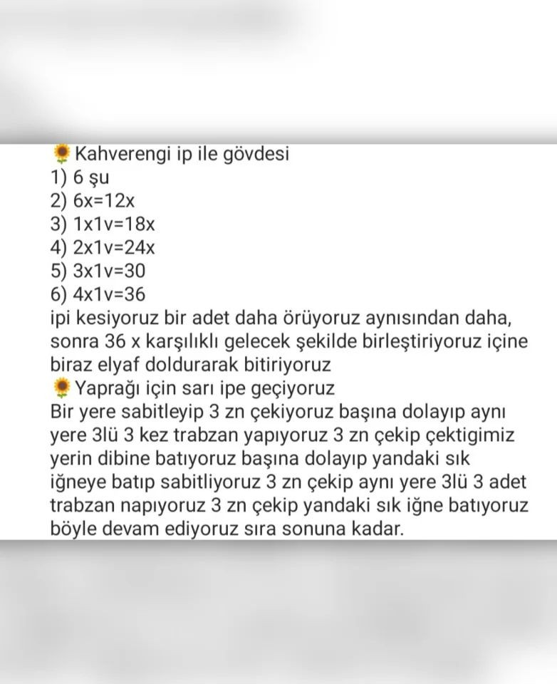 Ayçiçeği ipi tığ işi modeli