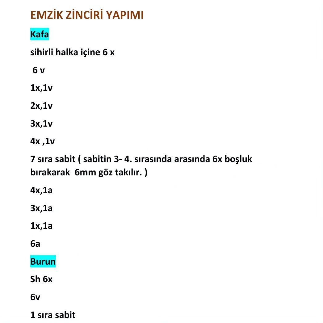 Ayı tığ işi modeli ve ayı çıngırak.