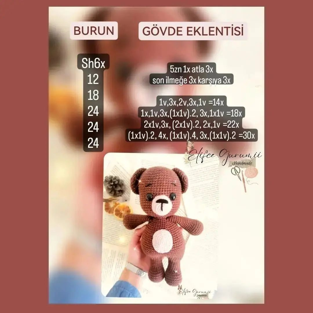 Ayıcık Browni tarifi sizlerle umarım çokca sevilir bolca örülür 🤎🤎