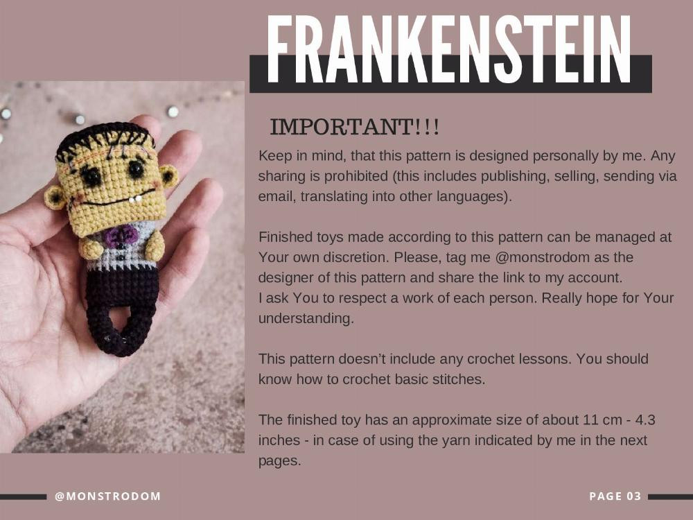 baby frankenstein crochet pattern