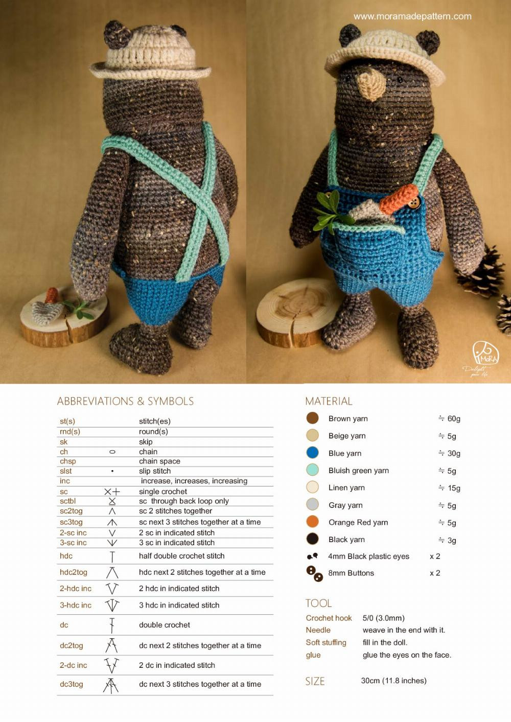 bard crochet pattern bear