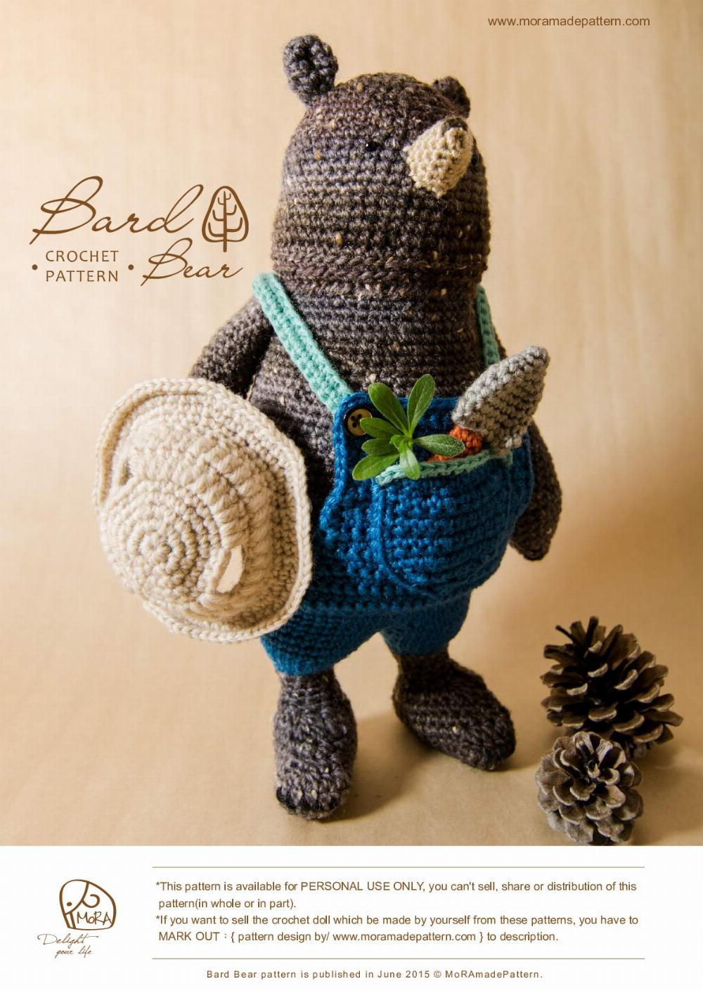 bard crochet pattern bear