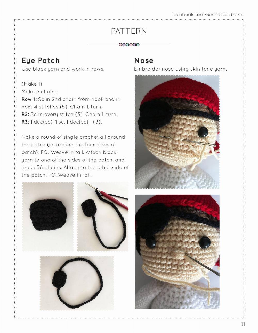 Ben the Friendly Pirate Crochet Pattern