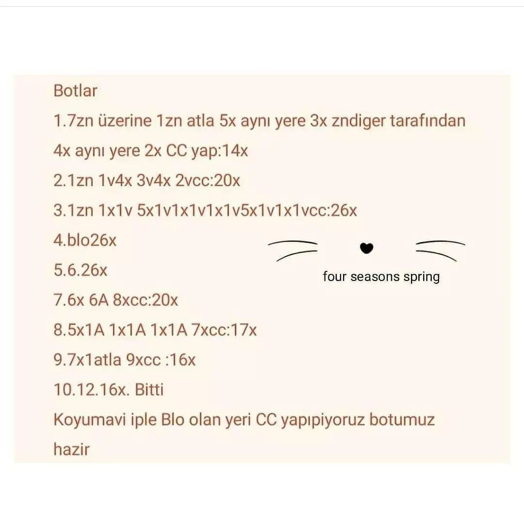 ⚘❤ Bence bu tarife bayılacaksınız. En çokta çoraplara bayıldım. Bu güzel tarif icin @four.seasons_spring e teşekkür ediyorum. Keyifle örülsün. Sipariş için dm lütfen.