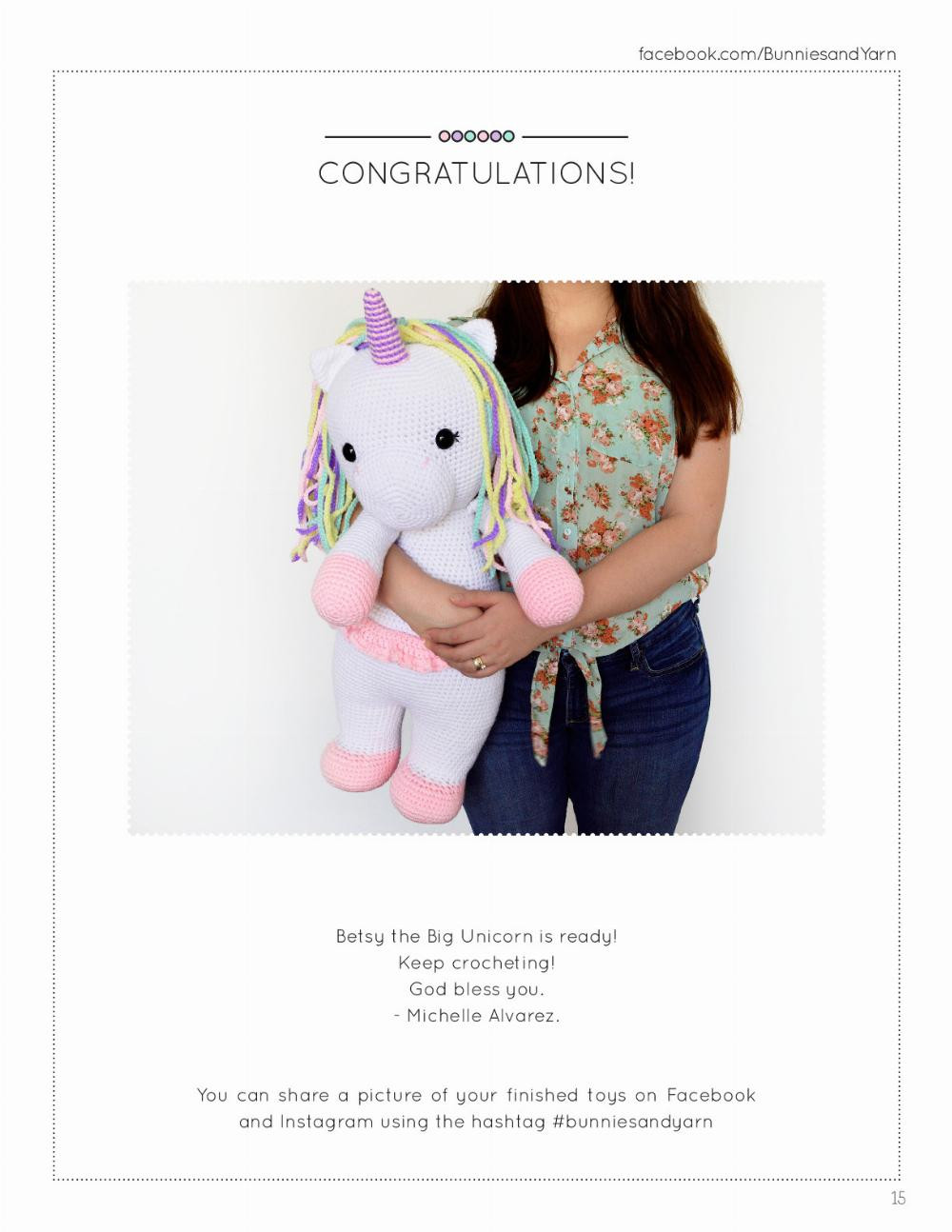 Betsy the Big Unicorn Crochet Pattern