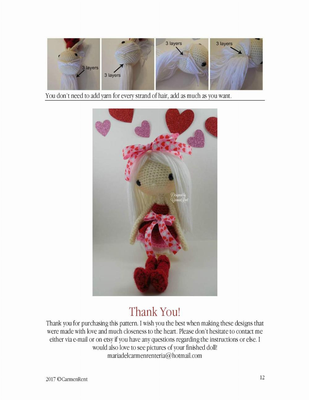 BIANCA doll crochet pattern