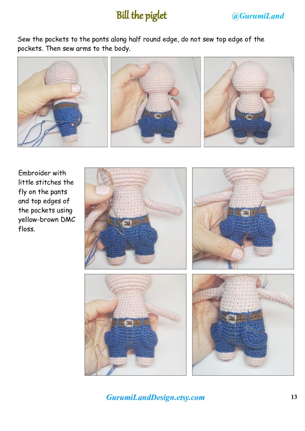 bill the piglet crochet pattern