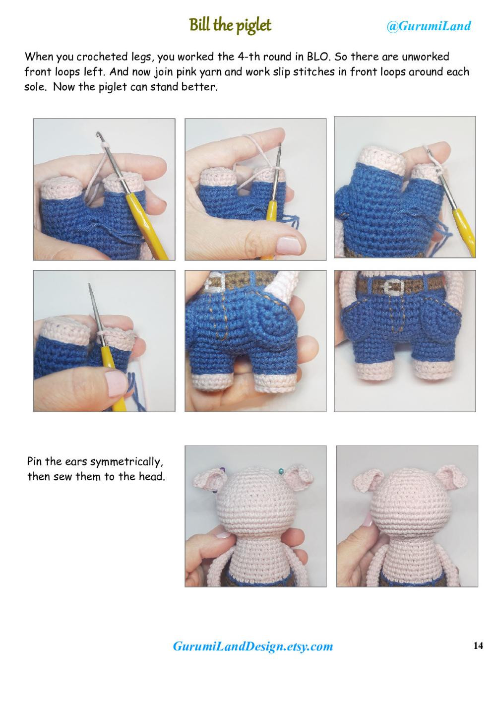 bill the piglet crochet pattern